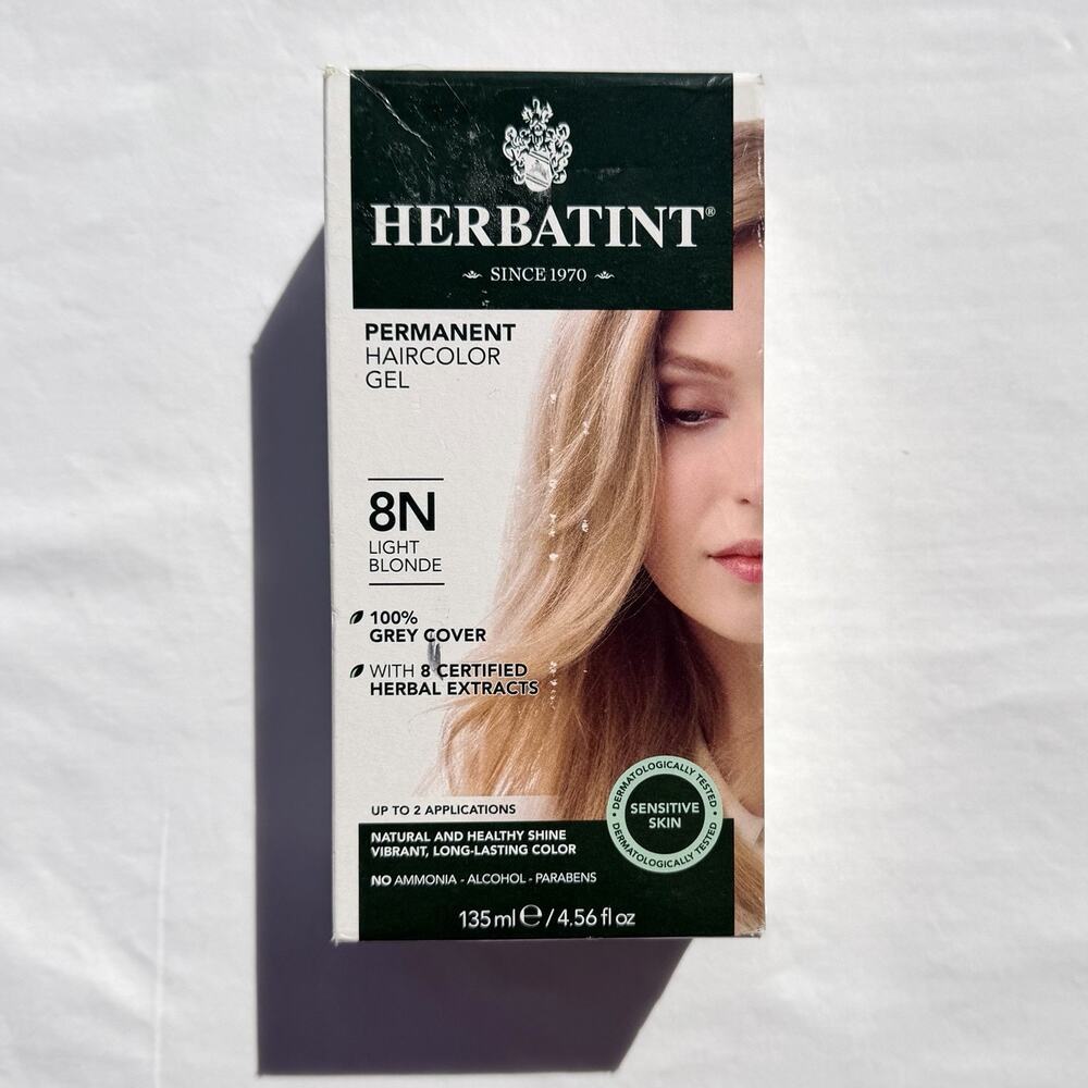 Herbatint Permanent Hair Color 8N Light Blonde Italy Up To 2 Applications